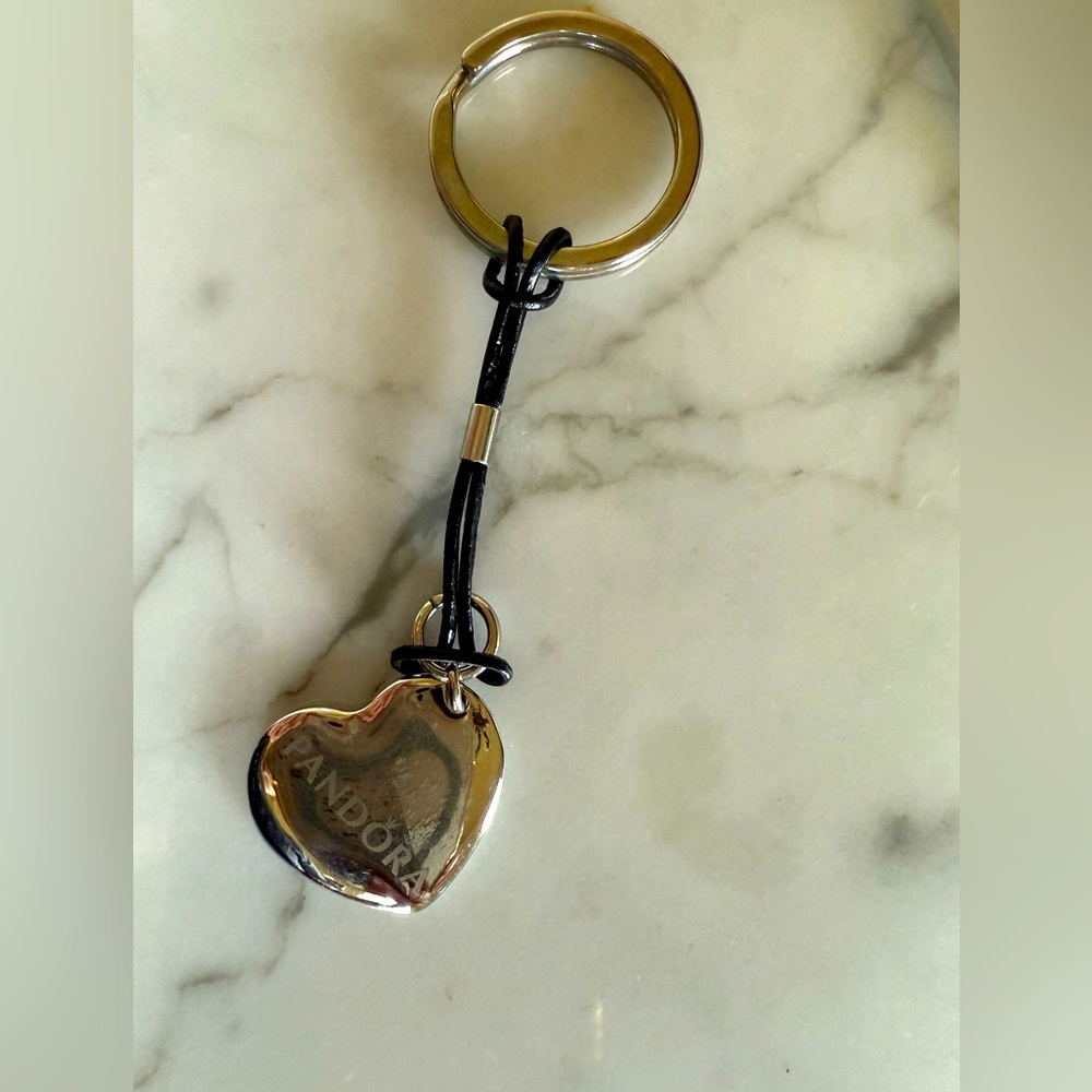 Pandora Silver Heart Keychain